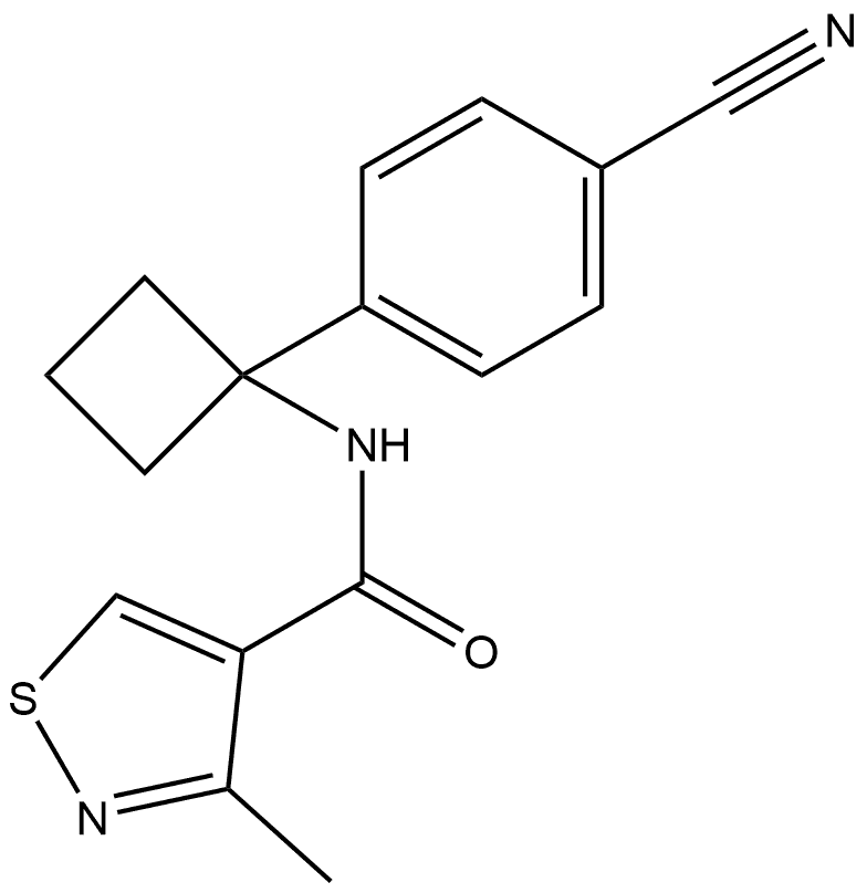 N-1-(4-Cyanophenyl)cyclobutyl-3-methyl-4-isothiazolecarboxamide Structure