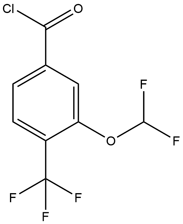 3-(Difluoromethoxy)-4-(trifluoromethyl)benzoyl chloride Structure