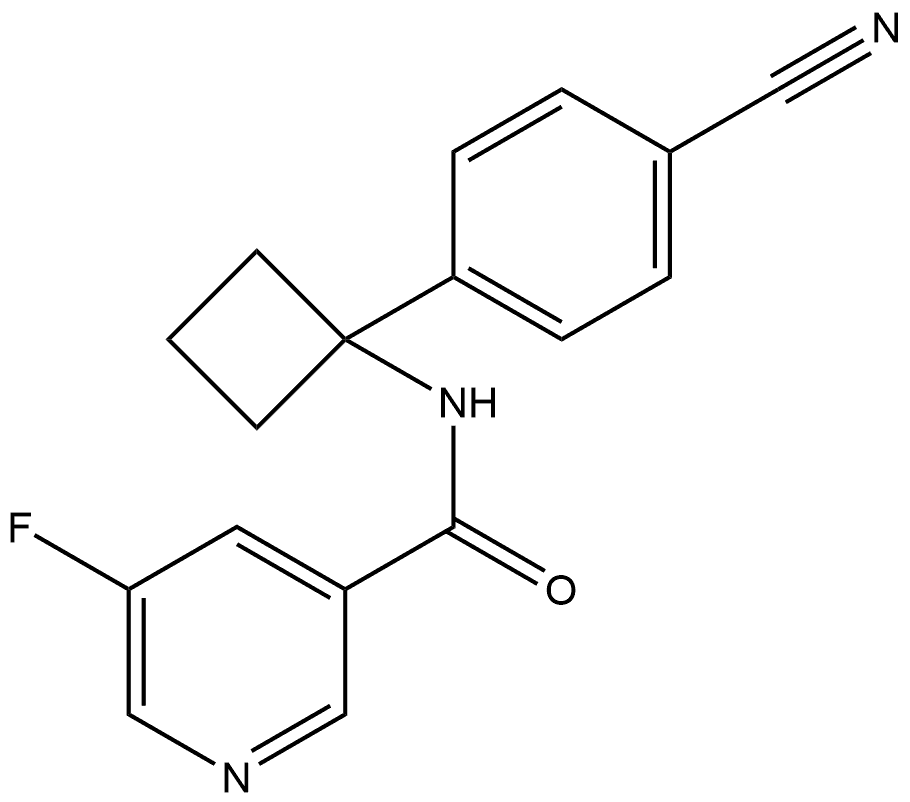 N-1-(4-Cyanophenyl)cyclobutyl-5-fluoro-3-pyridinecarboxamide Structure