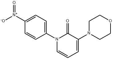 2(1H)-Pyridinone, 3-(4-morpholinyl)-1-(4-nitrophenyl)- 구조식 이미지