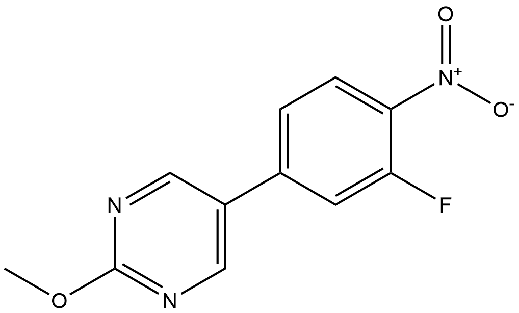 5-(3-fluoro-4-nitrophenyl)-2-methoxypyrimidine Structure