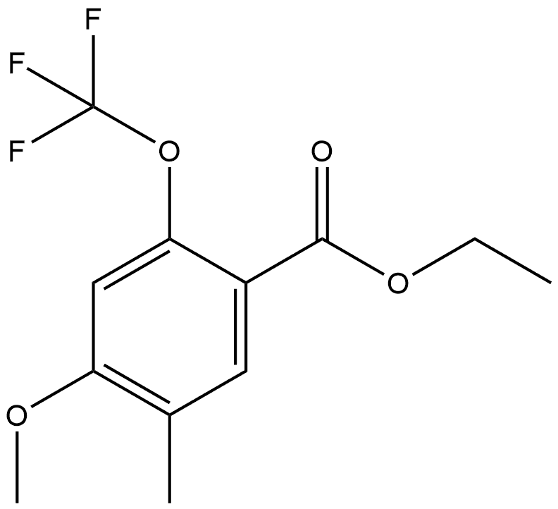 Ethyl 4-methoxy-5-methyl-2-(trifluoromethoxy)benzoate Structure