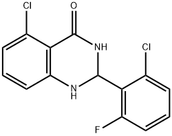 4(1H)-Quinazolinone, 5-chloro-2-(2-chloro-6-fluorophenyl)-2,3-dihydro- Structure