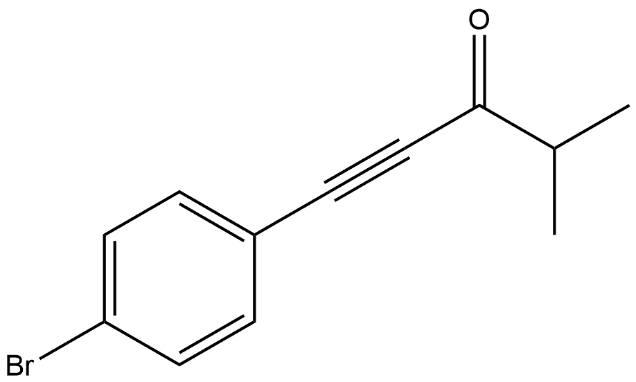 1-(4-Bromophenyl)-4-methyl-1-pentyn-3-one Structure