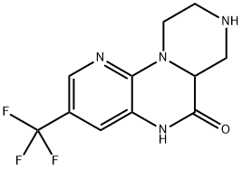 5H-Pyrazino[1,2-a]pyrido[3,2-e]pyrazin-6(6aH)-one, 7,8,9,10-tetrahydro-3-(trifluoromethyl)- 구조식 이미지