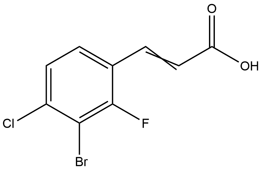 3-(3-Bromo-4-chloro-2-fluorophenyl)-2-propenoic acid Structure