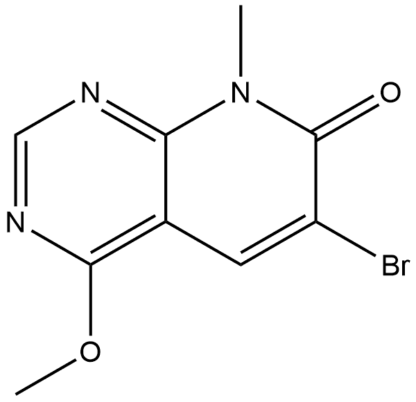 6-bromo-4-methoxy-8-methyl-pyrido[2,3-d]pyrimidin-7-one 구조식 이미지