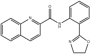 2-Quinolinecarboxamide, N-[2-(4,5-dihydro-2-oxazolyl)phenyl]- Structure