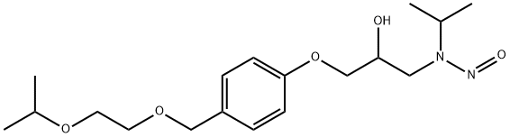 2-Propanol, 1-[4-[[2-(1-methylethoxy)ethoxy]methyl]phenoxy]-3-[(1-methylethyl)nitrosoamino]- 구조식 이미지