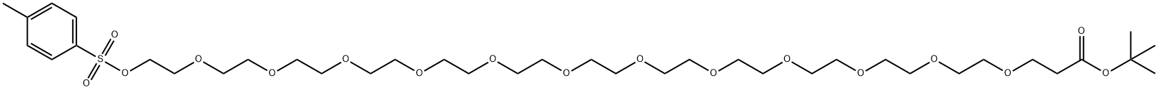 4,7,10,13,16,19,22,25,28,31,34,37-Dodecaoxanonatriacontanoic acid, 39-[[(4-methylphenyl)sulfonyl]oxy]-, 1,1-dimethylethyl ester Structure