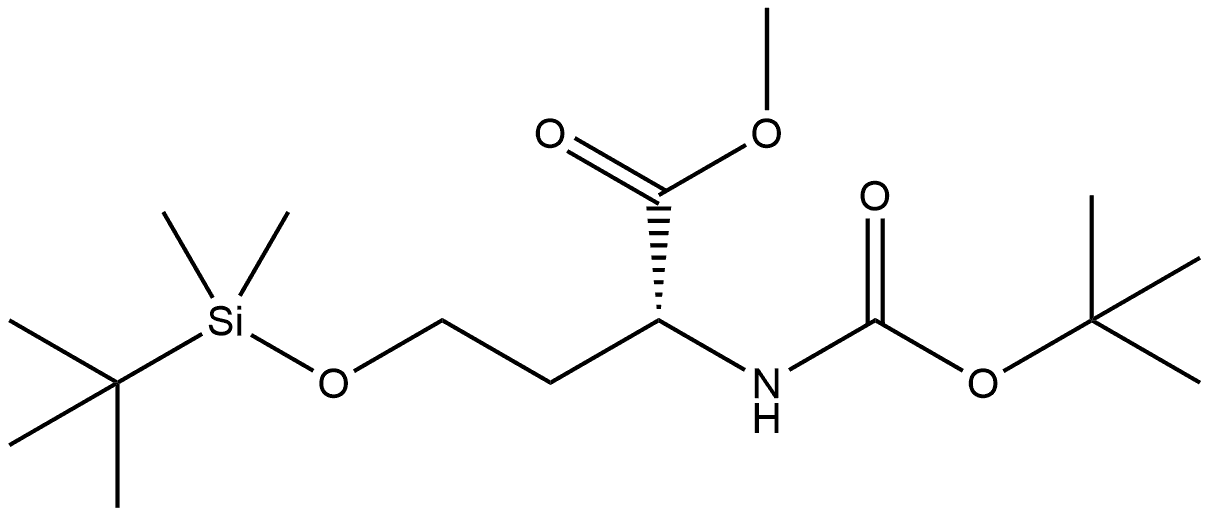 N-[(1,1-Dimethylethoxy)carbonyl]-O-[(1,1-dimethylethyl)dimethylsilyl]-D-homoserine methyl ester Structure