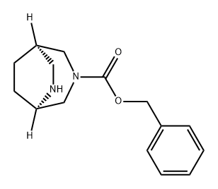 3,6-Diazabicyclo[3.2.2]nonane-3-carboxylic acid, phenylmethyl ester, (1R,5R)- Structure