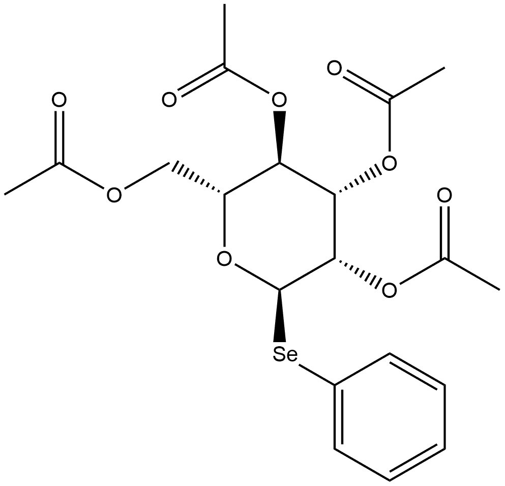 α-D-Mannopyranoside, phenyl 1-seleno-, 2,3,4,6-tetraacetate Structure