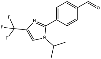 Benzaldehyde, 4-[1-(1-methylethyl)-4-(trifluoromethyl)-1H-imidazol-2-yl]- Structure