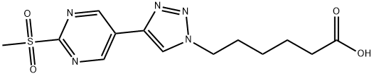 1H-1,2,3-Triazole-1-hexanoic acid, 4-[2-(methylsulfonyl)-5-pyrimidinyl]- Structure