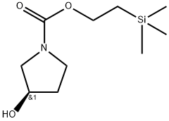 1-Pyrrolidinecarboxylic acid, 3-hydroxy-, 2-(trimethylsilyl)ethyl ester, (3R)- 구조식 이미지