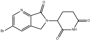 3-(3-Bromo-5,7-dihydro-7-oxo-6H-pyrrolo[3,4-b]pyridin-6-yl)-2,6-piperidinedione Structure