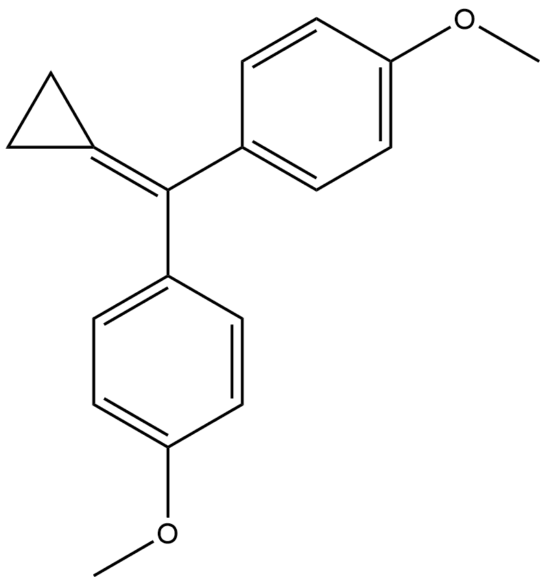 Benzene, 1,1'-(cyclopropylidenemethylene)bis[4-methoxy- Structure