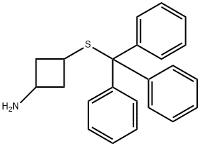 Cyclobutanamine, 3-[(triphenylmethyl)thio]- Structure