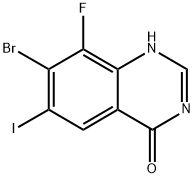 4(3H)-Quinazolinone, 7-bromo-8-fluoro-6-iodo- (ACI) 구조식 이미지