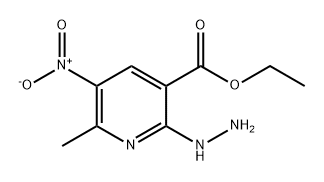 3-Pyridinecarboxylic acid, 2-hydrazinyl-6-methyl-5-nitro-, ethyl ester Structure