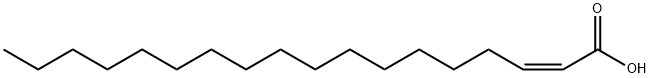 2-Octadecenoic acid, (2Z)- 구조식 이미지