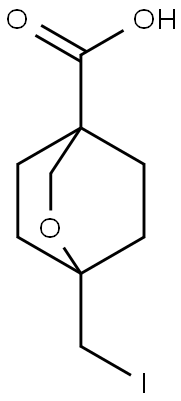 2-Oxabicyclo[2.2.2]octane-4-carboxylic acid, 1-(iodomethyl)- Structure