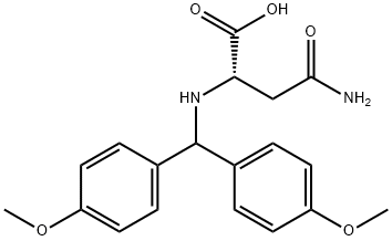 L-Asparagine, N-[bis(4-methoxyphenyl)methyl]- Structure