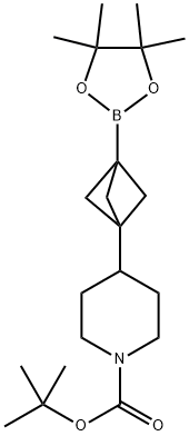 1-Piperidinecarboxylic acid, 4-[3-(4,4,5,5-tetramethyl-1,3,2-dioxaborolan-2-yl)bicyclo[1.1.1]pent-1-yl]-, 1,1-dimethylethyl ester 구조식 이미지