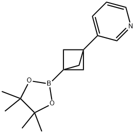 3-(3-(4,4,5,5-Tetramethyl-1,3,2-dioxaborolan-2-yl)bicyclo[1.1.1]pentan-1-yl)pyridine 구조식 이미지