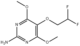 2-Pyrimidinamine, 5-(2,2-difluoroethoxy)-4,6-dimethoxy- 구조식 이미지