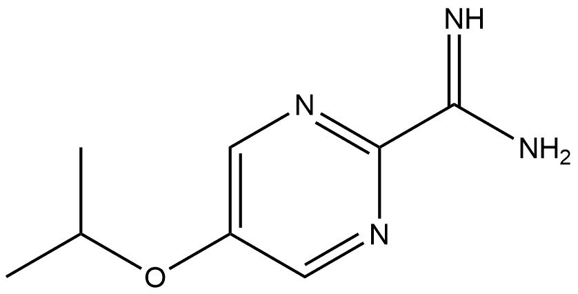 5-(1-Methylethoxy)-2-pyrimidinecarboximidamide Structure