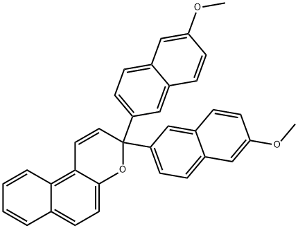 3H-Naphtho[2,1-b]pyran, 3,3-bis(6-methoxy-2-naphthalenyl)- Structure