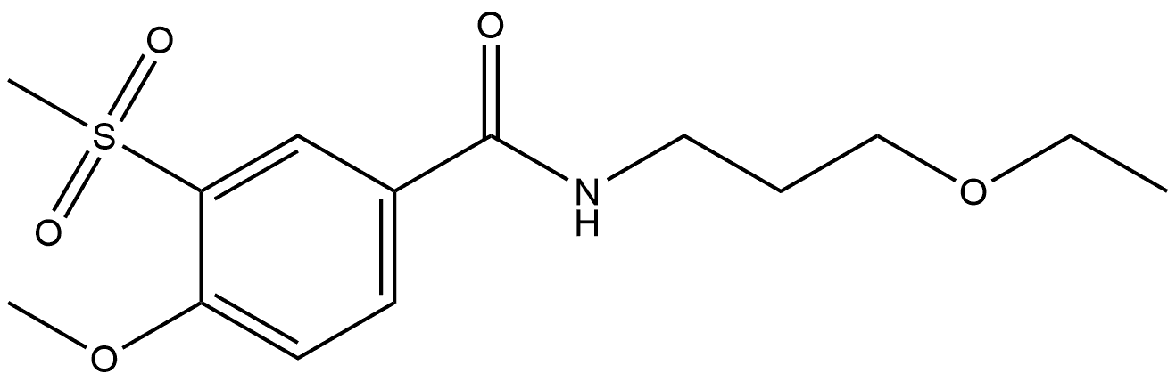 N-(3-Ethoxypropyl)-4-methoxy-3-(methylsulfonyl)benzamide Structure