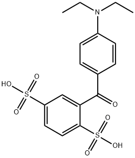 1,4-Benzenedisulfonic acid, 2-[4-(diethylamino)benzoyl]- Structure