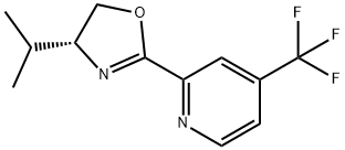 Pyridine, 2-[(4R)-4,5-dihydro-4-(1-methylethyl)-2-oxazolyl]-4-(trifluoromethyl)- Structure