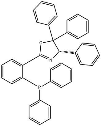 Oxazole, 2-[2-(diphenylphosphino)phenyl]-4,5-dihydro-4,5,5-triphenyl-, (4S)- 구조식 이미지