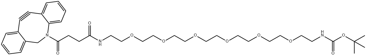 5,8,11,14,17,20-Hexaoxa-2,23-diazaheptacosanoic acid, 27-(11,12-didehydrodibenz[b,f]azocin-5(6H)-yl)-24,27-dioxo-, 1,1-dimethylethyl ester Structure