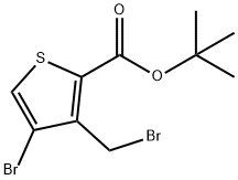 2-Thiophenecarboxylic acid, 4-bromo-3-(bromomethyl)-, 1,1-dimethylethyl ester 구조식 이미지