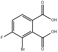 1,2-Benzenedicarboxylic acid, 3-bromo-4-fluoro- Structure