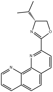 1,10-Phenanthroline, 2-[(4R)-4,5-dihydro-4-(1-methylethyl)-2-oxazolyl]- Structure