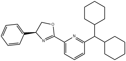 Pyridine, 2-(dicyclohexylmethyl)-6-[(4S)-4,5-dihydro-4-phenyl-2-oxazolyl]- Structure