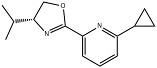 Pyridine, 2-cyclopropyl-6-[(4R)-4,5-dihydro-4-(1-methylethyl)-2-oxazolyl]- 구조식 이미지