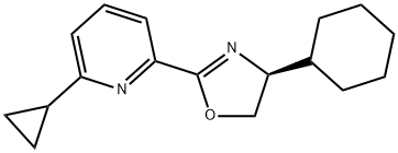 Pyridine, 2-[(4S)-4-cyclohexyl-4,5-dihydro-2-oxazolyl]-6-cyclopropyl- 구조식 이미지