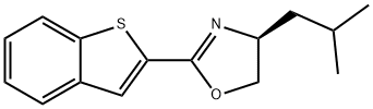 Oxazole, 2-benzo[b]thien-2-yl-4,5-dihydro-4-(2-methylpropyl)-, (4S)- Structure