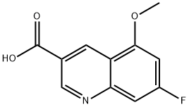 3-Quinolinecarboxylic acid, 7-fluoro-5-methoxy- 구조식 이미지