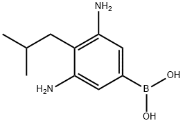 Boronic acid, B-[3,5-diamino-4-(2-methylpropyl)phenyl]- Structure