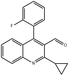 3-Quinolinecarboxaldehyde, 2-cyclopropyl-4-(2-fluorophenyl)- Structure