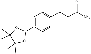 Benzenepropanamide, 4-(4,4,5,5-tetramethyl-1,3,2-dioxaborolan-2-yl)- 구조식 이미지