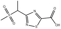 3-[1-(Methylsulfonyl)ethyl]-1,2,4-thiadiazole-5-carboxylic acid 구조식 이미지